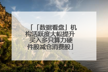 「数据看盘」机构活跃度大幅提升 买入多只算力硬件股减仓消费股