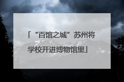 “百馆之城”苏州将学校开进博物馆里