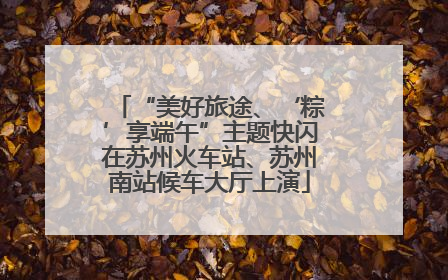 “美好旅途、‘粽’享端午”主题快闪在苏州火车站、苏州南站候车大厅上演