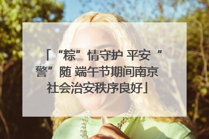 “粽”情守护 平安“警”随 端午节期间南京社会治安秩序良好