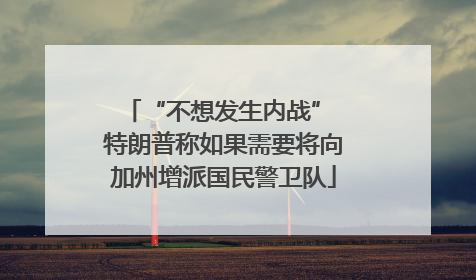 “不想发生内战” 特朗普称如果需要将向加州增派国民警卫队