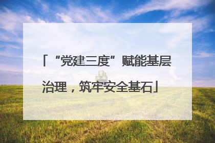 “党建三度”赋能基层治理，筑牢安全基石