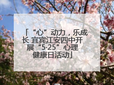 “心”动力，乐成长 宜宾江安四中开展“5·25”心理健康日活动