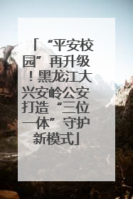 “平安校园”再升级！黑龙江大兴安岭公安打造“三位一体”守护新模式