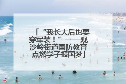 “我长大后也要穿军装！”——观沙岭街道国防教育点燃学子报国梦