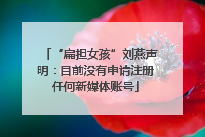 “扁担女孩”刘燕声明：目前没有申请注册任何新媒体账号