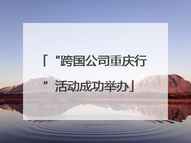 “跨国公司重庆行”活动成功举办