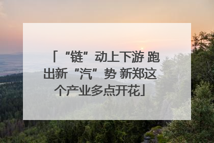 “链”动上下游 跑出新“汽”势 新郑这个产业多点开花