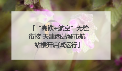 “高铁+航空”无缝衔接 天津西站城市航站楼开启试运行