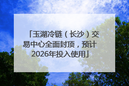 玉湖冷链（长沙）交易中心全面封顶，预计2026年投入使用