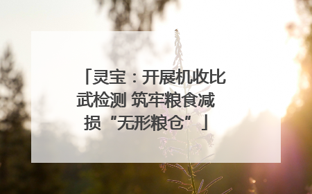 灵宝：开展机收比武检测 筑牢粮食减损“无形粮仓”