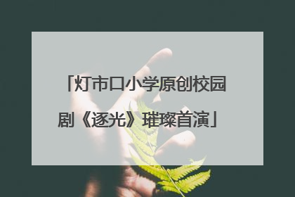 灯市口小学原创校园剧《逐光》璀璨首演