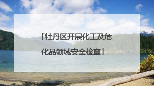牡丹区开展化工及危化品领域安全检查