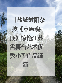 盐城射阳杂技《草原魂·顶》惊艳江苏省舞台艺术优秀小型作品调演