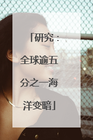 研究：全球逾五分之一海洋变暗