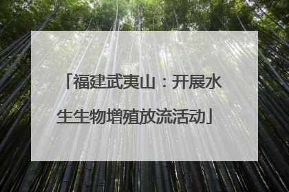 福建武夷山：开展水生生物增殖放流活动