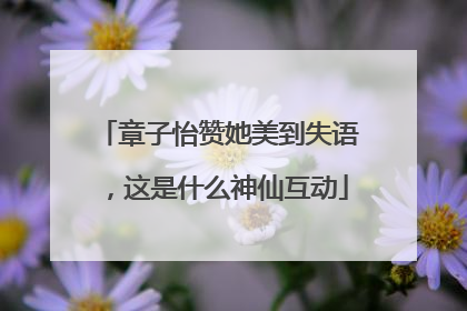 章子怡赞她美到失语，这是什么神仙互动