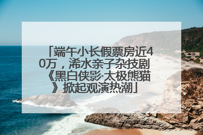 端午小长假票房近40万，浠水亲子杂技剧《黑白侠影·太极熊猫》掀起观演热潮