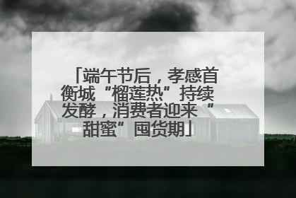 端午节后，孝感首衡城“榴莲热”持续发酵，消费者迎来“甜蜜”囤货期