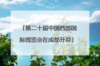 第二十届中国西部国际博览会在成都开幕