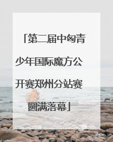 第二届中匈青少年国际魔方公开赛郑州分站赛圆满落幕