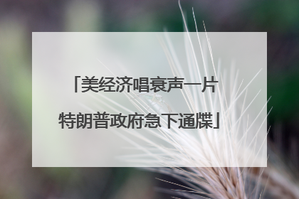 美经济唱衰声一片 特朗普政府急下通牒