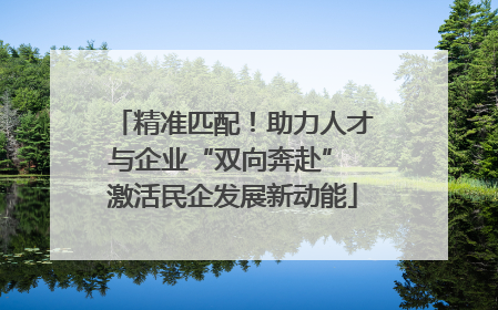 精准匹配！助力人才与企业“双向奔赴” 激活民企发展新动能