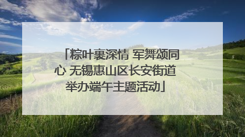 粽叶裹深情 军舞颂同心 无锡惠山区长安街道举办端午主题活动