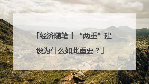 经济随笔丨“两重”建设为什么如此重要？
