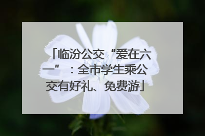临汾公交“爱在六一”：全市学生乘公交有好礼、免费游