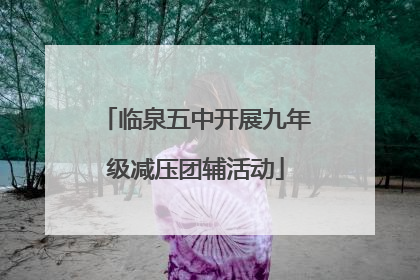 临泉五中开展九年级减压团辅活动