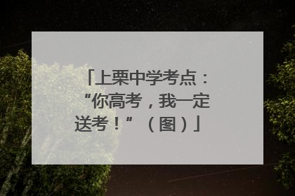 上栗中学考点：“你高考，我一定送考！”（图）
