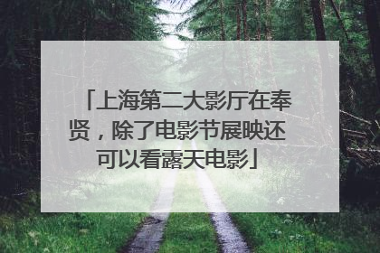 上海第二大影厅在奉贤，除了电影节展映还可以看露天电影