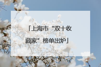 上海市“双十收藏家”榜单出炉