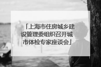 上海市住房城乡建设管理委组织召开城市体检专家座谈会