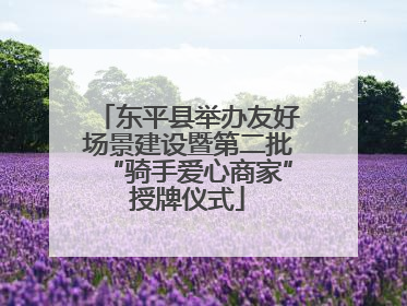 东平县举办友好场景建设暨第二批“骑手爱心商家”授牌仪式