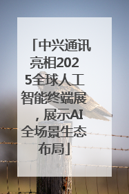 中兴通讯亮相2025全球人工智能终端展，展示AI全场景生态布局
