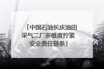 中国石油长庆油田采气二厂多维度拧紧安全责任链条