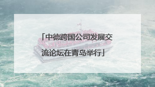 中德跨国公司发展交流论坛在青岛举行
