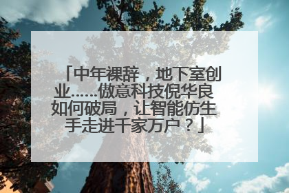 中年裸辞，地下室创业……傲意科技倪华良如何破局，让智能仿生手走进千家万户？