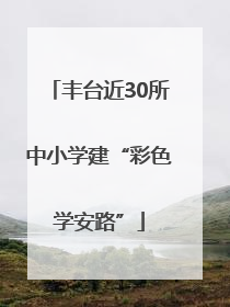 丰台近30所中小学建“彩色学安路”