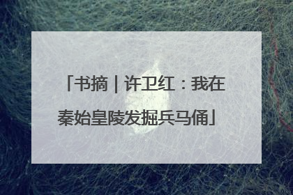 书摘｜许卫红：我在秦始皇陵发掘兵马俑