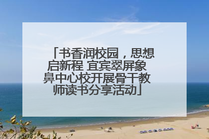 书香润校园，思想启新程 宜宾翠屏象鼻中心校开展骨干教师读书分享活动