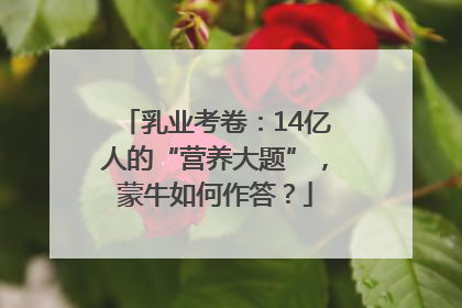 乳业考卷：14亿人的“营养大题”，蒙牛如何作答？