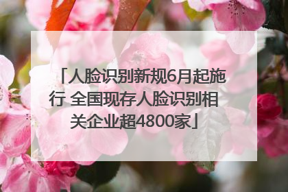 人脸识别新规6月起施行 全国现存人脸识别相关企业超4800家
