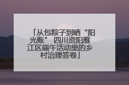 从包粽子到晒“阳光账” 四川资阳雁江区端午活动里的乡村治理答卷