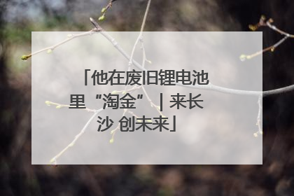 他在废旧锂电池里“淘金”｜来长沙 创未来