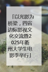 以光影为桥梁，四省边际影视文化交流暨2025年衢州大学生电影季举行