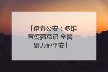 伊春公安：多维宣传强意识 全警聚力护平安