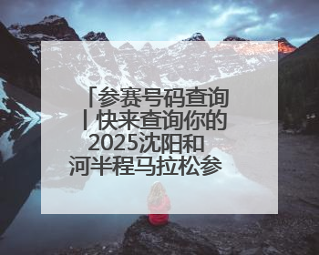参赛号码查询丨快来查询你的2025沈阳和河半程马拉松参赛号码吧！